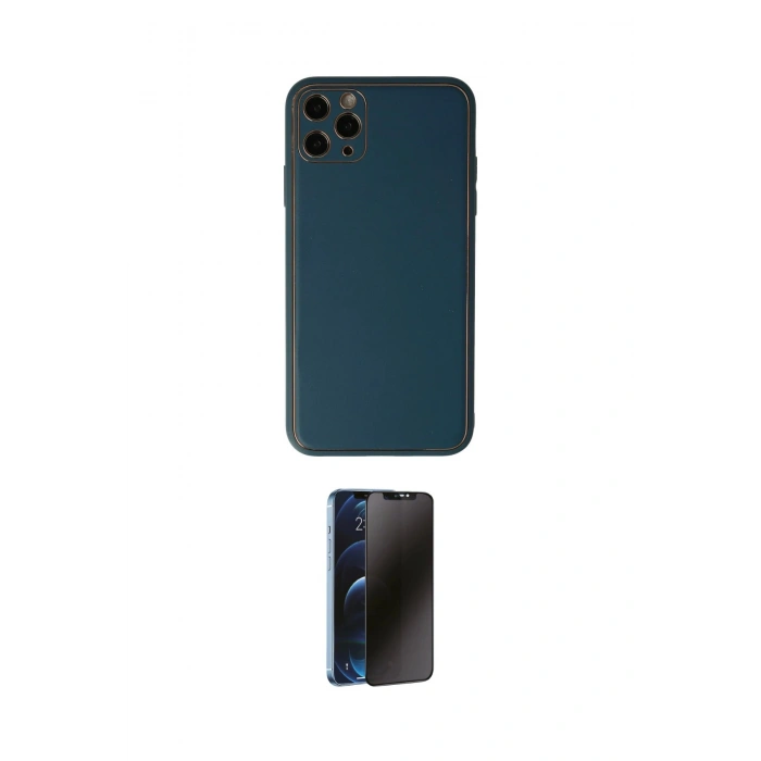MARSİLYAN™- iPhone 11 Pro Kılıf Yadigar Klasik - Siyah 3D Antistatik Hayalet Cam Ekran Koruyucu