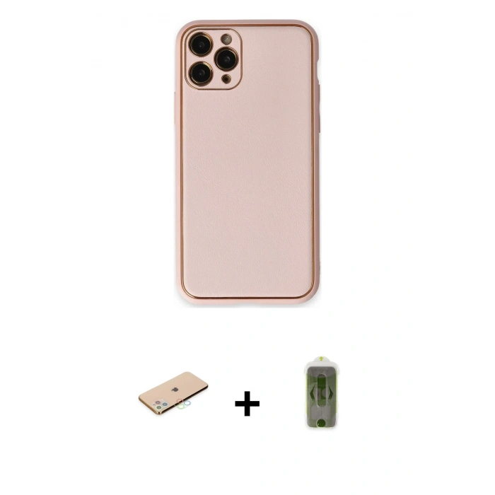 MARSİLYAN™- iPhone 11 Pro Kılıf Yadigar Klasik - Siyah Joko Magic 5D Hayalet Cam + Mavi Renkli Kamera Lens Koruma Cam
