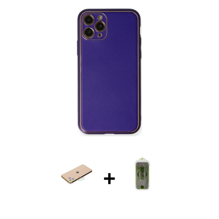 MARSİLYAN™- iPhone 11 Pro Kılıf Yadigar Klasik - Siyah Joko Magic 5D Hayalet Cam + Renkli Kamera Lens Koruma Cam - MI