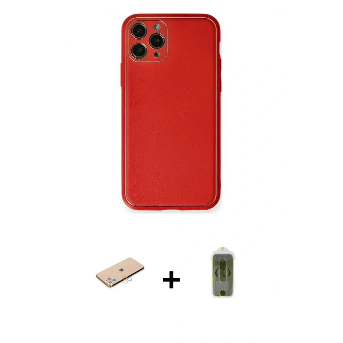 MARSİLYAN™- iPhone 11 Pro Kılıf Yadigar Klasik - Siyah Joko Magic 5D Hayalet Cam + Renkli Kamera Lens Koruma Cam - MI