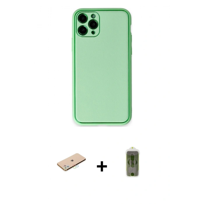 MARSİLYAN™- iPhone 11 Pro Kılıf Yadigar Klasik - Siyah Joko Magic 5D Hayalet Cam + Renkli Kamera Lens Koruma Cam - MI