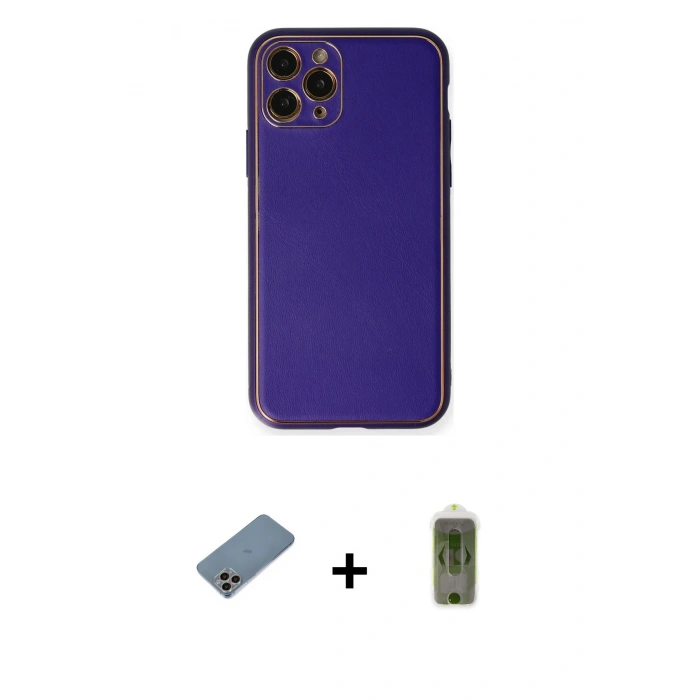 MARSİLYAN™- iPhone 11 Pro Kılıf Yadigar Klasik - Siyah Joko Magic 5D Hayalet Cam + Shine Kamera Lens Koruma Cam - GI