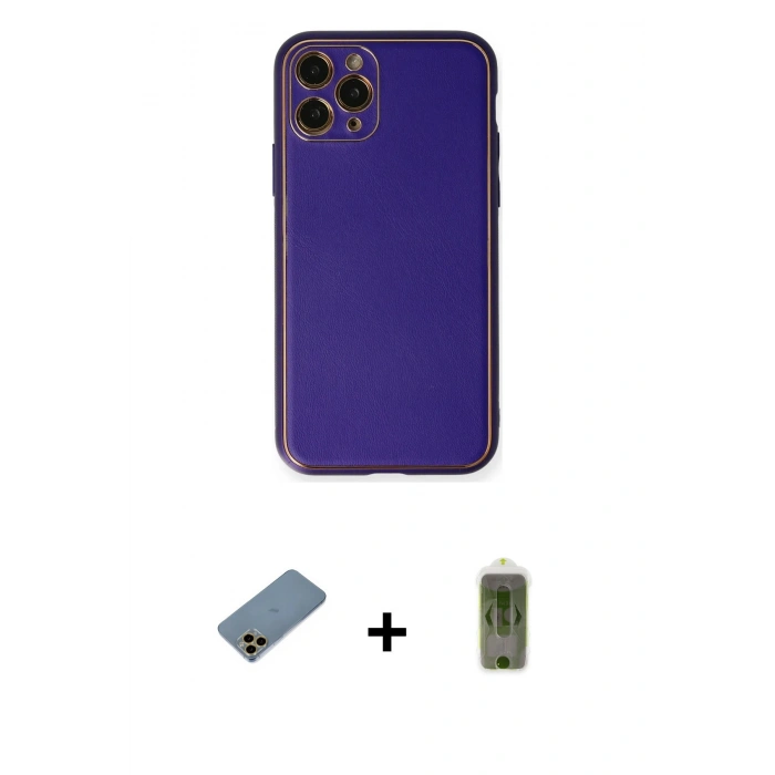 MARSİLYAN™- iPhone 11 Pro Kılıf Yadigar Klasik - Siyah Joko Magic 5D Hayalet Cam + Shine Kamera Lens Koruma Cam - GD