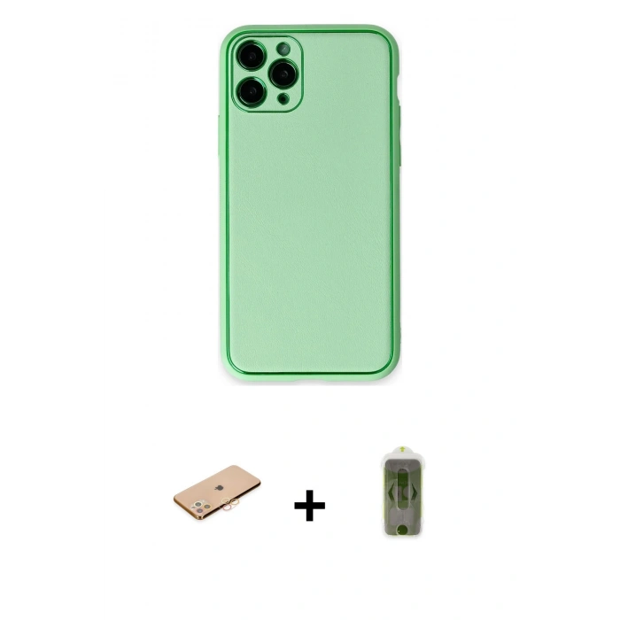 MARSİLYAN™- iPhone 11 Pro Kılıf Yadigar Klasik - Siyah Joko Magic 5D Hayalet Cam + Renkli Kamera Lens Koruma Cam - TU