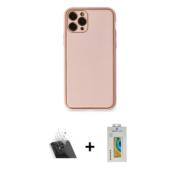 MARSİLYAN™- iPhone 11 Pro Kılıf Yadigar Klasik - Siyah Polymer Nano Ekran Koruyucu + Kamera Lens Koruma Cam - SF