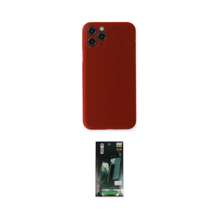 MARSİLYAN™- iPhone 11 Pro Kılıf Yadigar Yansıma Serisi - Siyah 360 Mat Full Body Arka Koruyucu