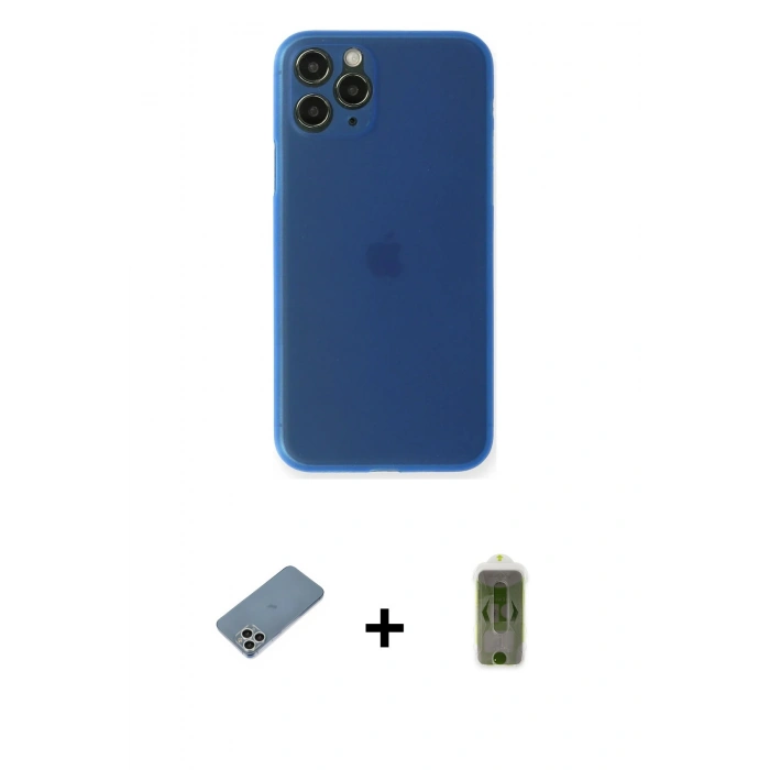 MARSİLYAN™- iPhone 11 Pro Kılıf Yadigar Yansıma Serisi - Siyah Joko Magic 5D Hayalet Cam + Shine Kamera Lens Koruma Cam - GS
