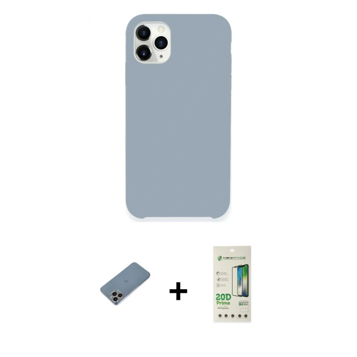 MARSİLYAN™- iPhone 11 Pro Kılıf Zirve Modern Özel Seri - Siyah 20D Premium Cam Ekran Koruyucu + Shine Kamera Lens Koruma Cam - GI
