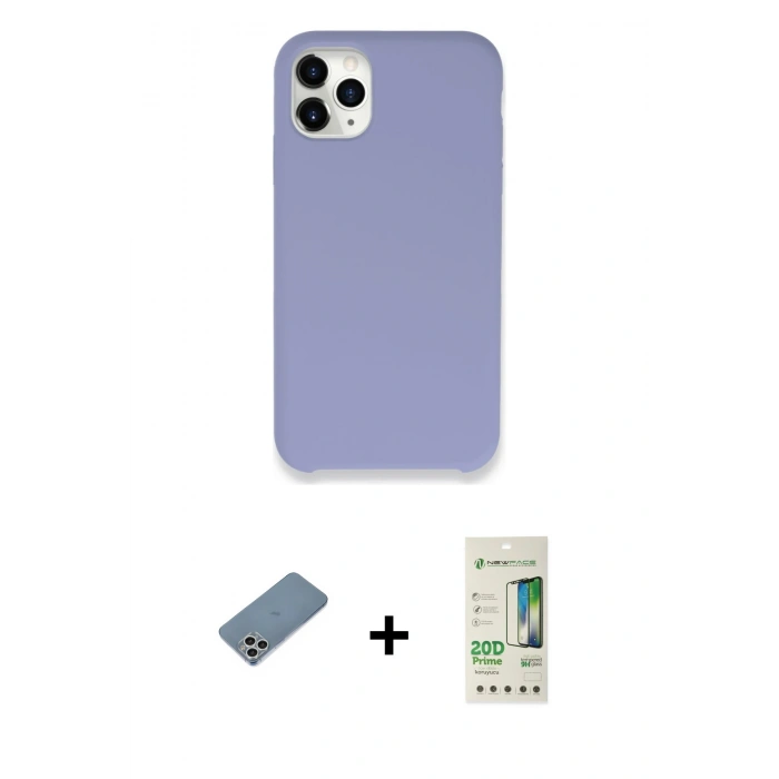 MARSİLYAN™- iPhone 11 Pro Kılıf Zirve Modern Özel Seri - Siyah 20D Premium Cam Ekran Koruyucu + Shine Kamera Lens Koruma Cam - GS