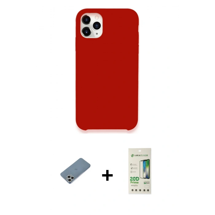 MARSİLYAN™- iPhone 11 Pro Kılıf Zirve Modern Özel Seri - Siyah 20D Premium Cam Ekran Koruyucu + Shine Kamera Lens Koruma Cam - GS