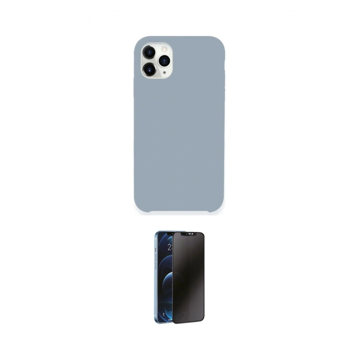 MARSİLYAN™- iPhone 11 Pro Kılıf Zirve Modern Özel Seri - Siyah 3D Antistatik Hayalet Cam Ekran Koruyucu