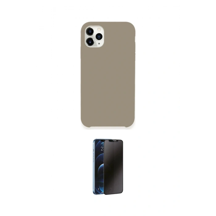 MARSİLYAN™- iPhone 11 Pro Kılıf Zirve Modern Özel Seri - Siyah 3D Antistatik Hayalet Cam Ekran Koruyucu