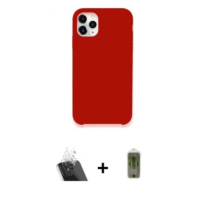MARSİLYAN™- iPhone 11 Pro Kılıf Zirve Modern Özel Seri - Siyah Joko Magic 5D Hayalet Cam + Kamera Lens Koruma Cam - SF