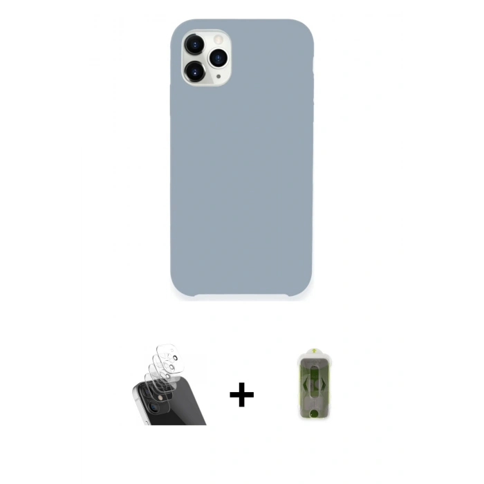 MARSİLYAN™- iPhone 11 Pro Kılıf Zirve Modern Özel Seri - Siyah Joko Magic 5D Hayalet Cam + Kamera Lens Koruma Cam - SF