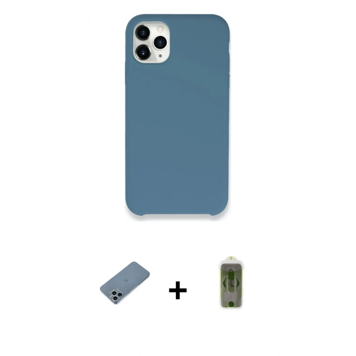 MARSİLYAN™- iPhone 11 Pro Kılıf Zirve Modern Özel Seri - Siyah Joko Magic 5D Hayalet Cam + Shine Kamera Lens Koruma Cam - SABE