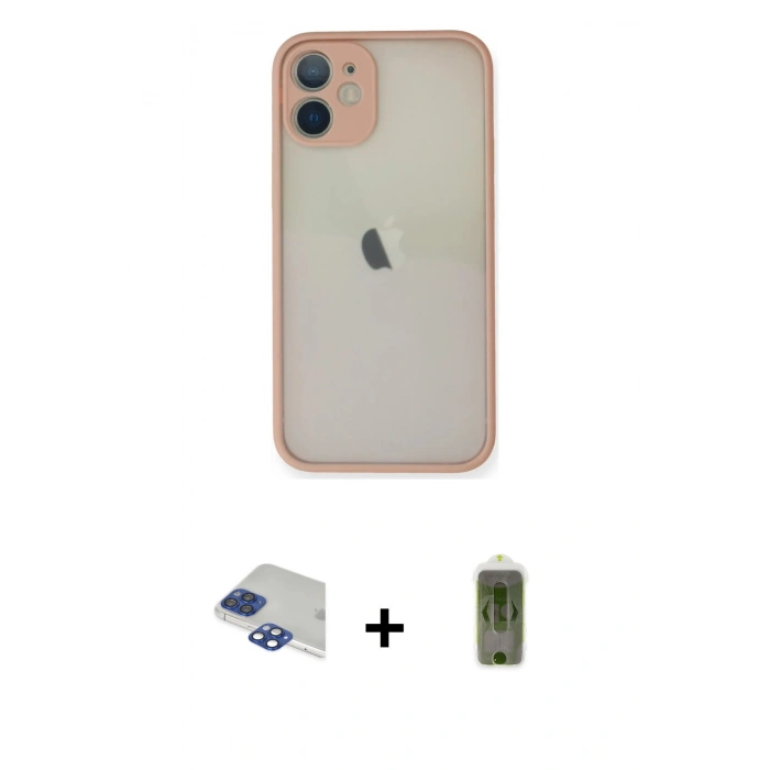 MARSİLYAN™- iPhone 11 Pro Max Kılıf Ahenk Çizgi Serisi - Siyah Joko Magic 5D Hayalet Cam + Pers Alüminyum Kamera Lens - LT