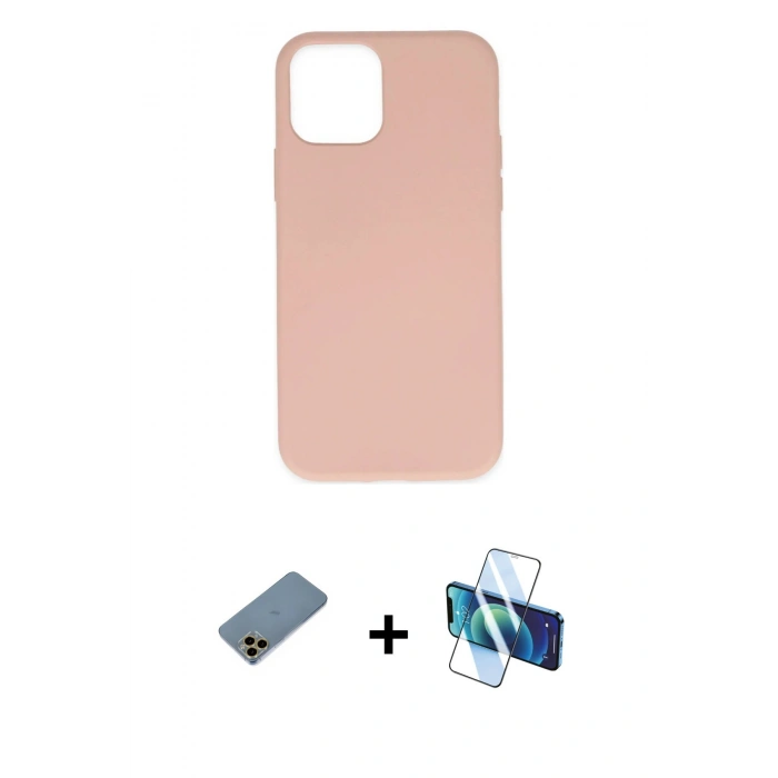 MARSİLYAN™- iPhone 11 Pro Max Kılıf Ahenk Serisi - Siyah 3D Antistatik Seramik Nano Ekran Koruyucu + Shine Kamera Lens Koruma Cam - GD