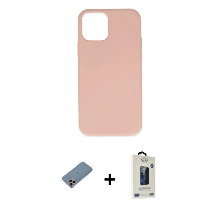 MARSİLYAN™- iPhone 11 Pro Max Kılıf Ahenk Serisi - Siyah Bilvis Hayalet Cam Ekran Koruyucu + Shine Kamera Lens Koruma Cam - GI