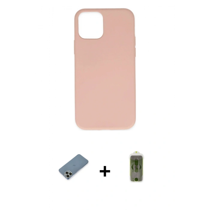MARSİLYAN™- iPhone 11 Pro Max Kılıf Ahenk Serisi - Siyah Joko Magic 5D Hayalet Cam + Metal Kamera Lens Koruma Cam - AKYL