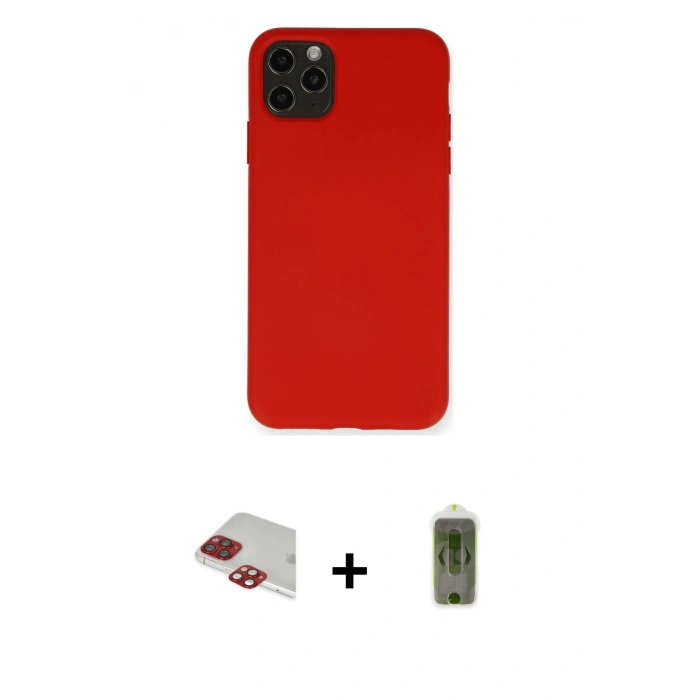 MARSİLYAN™- iPhone 11 Pro Max Kılıf Ahenk Serisi - Siyah Joko Magic 5D Hayalet Cam + Pers Alüminyum Kamera Lens - KI