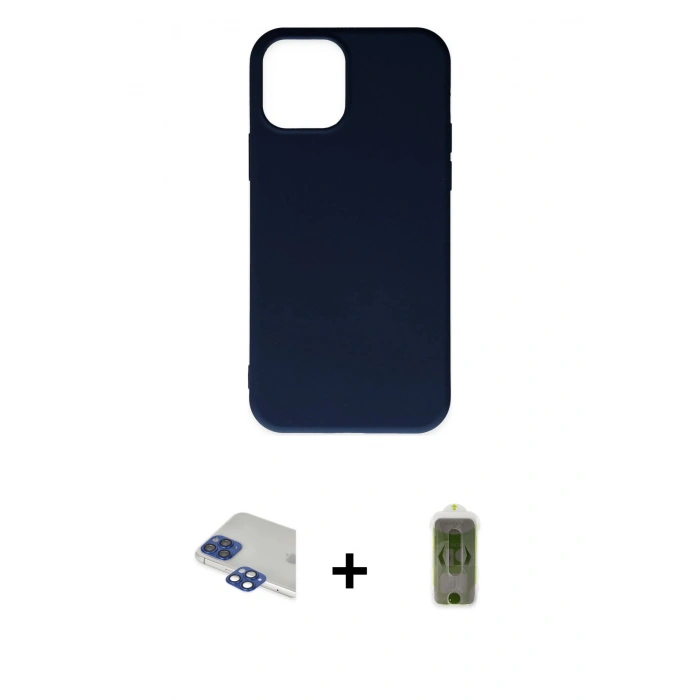 MARSİLYAN™- iPhone 11 Pro Max Kılıf Ahenk Serisi - Siyah Joko Magic 5D Hayalet Cam + Pers Alüminyum Kamera Lens - LT