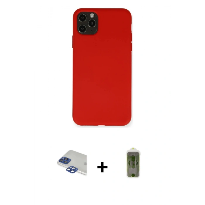 MARSİLYAN™- iPhone 11 Pro Max Kılıf Ahenk Serisi - Siyah Joko Magic 5D Hayalet Cam + Pers Alüminyum Kamera Lens - LT