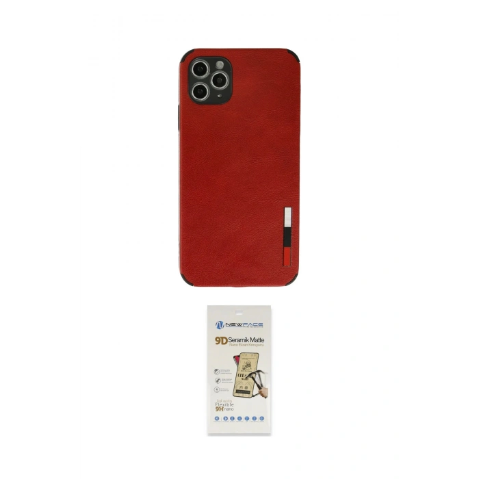 MARSİLYAN™- iPhone 11 Pro Max Kılıf Doruk Asil Koleksiyonu - Siyah Mat Seramik Nano Ekran Koruyucu