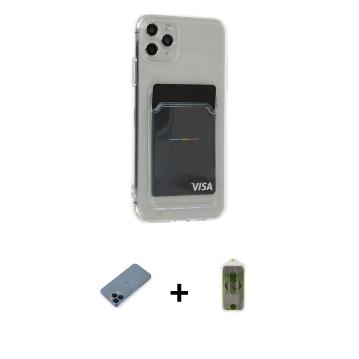 MARSİLYAN™- iPhone 11 Pro Max Kılıf Doruk Klasik Koleksiyonu - Siyah Joko Magic 5D Hayalet Cam + Metal Kamera Lens Koruma Cam - MI