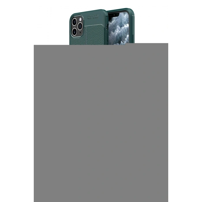 MARSİLYAN™- iPhone 11 Pro Max Kılıf Doruk Klasik Özel Seri - Siyah 18D Cam Ekran Koruyucu + Metal Kamera Lens Koruma Cam - MI
