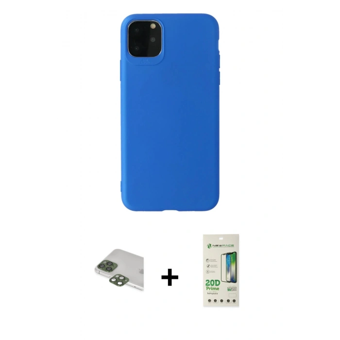 MARSİLYAN™- iPhone 11 Pro Max Kılıf Kozmos Yansıma Özel Seri - Siyah 20D Premium Cam Ekran Koruyucu + Pers Alüminyum Kamera Lens - YL