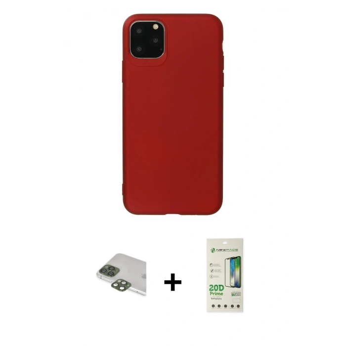 MARSİLYAN™- iPhone 11 Pro Max Kılıf Kozmos Yansıma Özel Seri - Siyah 20D Premium Cam Ekran Koruyucu + Pers Alüminyum Kamera Lens - YL