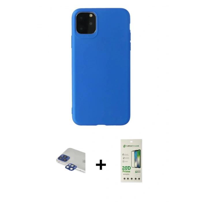 MARSİLYAN™- iPhone 11 Pro Max Kılıf Kozmos Yansıma Özel Seri - Siyah 20D Premium Cam Ekran Koruyucu + Pers Alüminyum Kamera Lens - LT