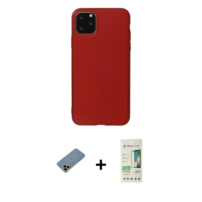 MARSİLYAN™- iPhone 11 Pro Max Kılıf Kozmos Yansıma Özel Seri - Siyah 20D Premium Cam Ekran Koruyucu + Shine Kamera Lens Koruma Cam - GD