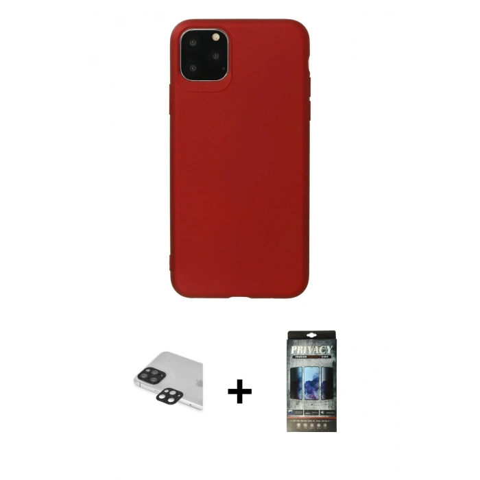 MARSİLYAN™- iPhone 11 Pro Max Kılıf Kozmos Yansıma Özel Seri - Siyah 34D Hayalet Izgaralı Cam + Pers Alüminyum Kamera Lens - SH