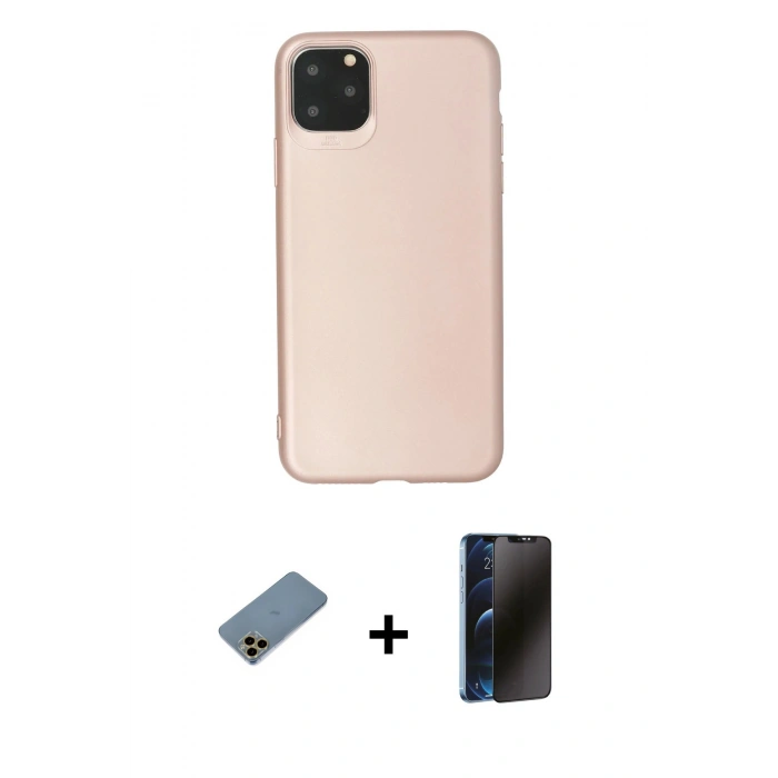 MARSİLYAN™- iPhone 11 Pro Max Kılıf Kozmos Yansıma Özel Seri - Siyah 3D Antistatik Hayalet Cam Ekran Koruyucu + Shine Kamera Lens Koruma Cam - GD