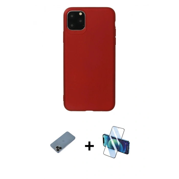 MARSİLYAN™- iPhone 11 Pro Max Kılıf Kozmos Yansıma Özel Seri - Siyah 3D Antistatik Seramik Nano Ekran Koruyucu + Shine Kamera Lens Koruma Cam - SH