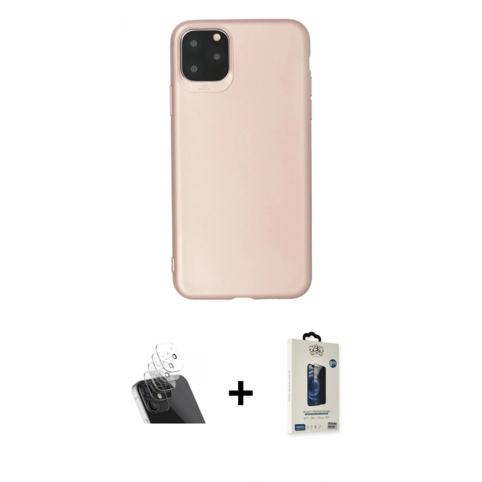 MARSİLYAN™- iPhone 11 Pro Max Kılıf Kozmos Yansıma Özel Seri - Siyah Bilvis Hayalet Cam Ekran Koruyucu + Kamera Lens Koruma Cam - SF