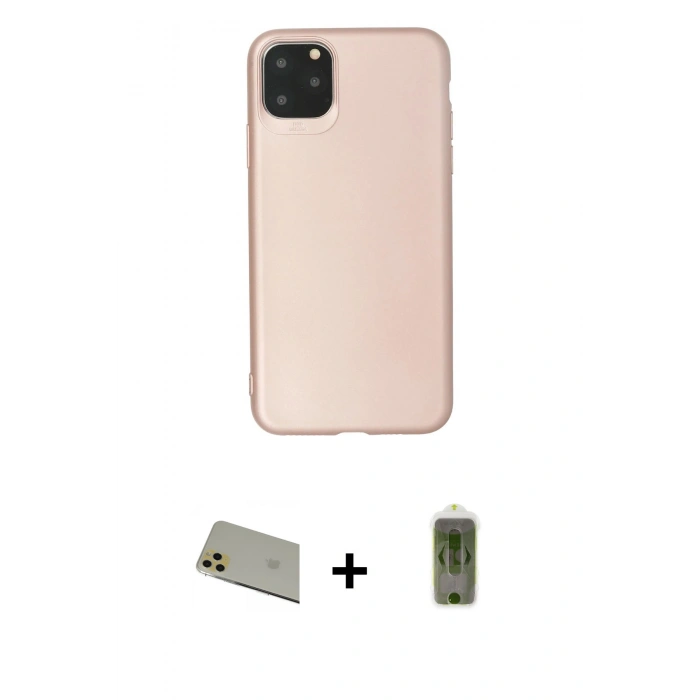 MARSİLYAN™- iPhone 11 Pro Max Kılıf Kozmos Yansıma Özel Seri - Siyah Joko Magic 5D Hayalet Cam + Rainbow Kamera Lens Koruma Cam - GD