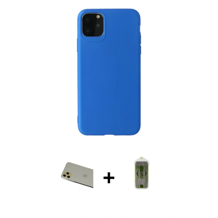 MARSİLYAN™- iPhone 11 Pro Max Kılıf Kozmos Yansıma Özel Seri - Siyah Joko Magic 5D Hayalet Cam + Rainbow Kamera Lens Koruma Cam - GD