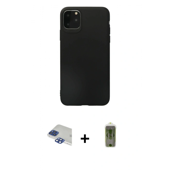 MARSİLYAN™- iPhone 11 Pro Max Kılıf Kozmos Yansıma Özel Seri - Siyah Joko Magic 5D Hayalet Cam + Pers Alüminyum Kamera Lens - LT