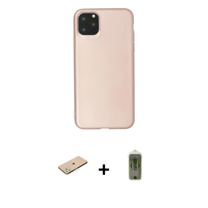 MARSİLYAN™- iPhone 11 Pro Max Kılıf Kozmos Yansıma Özel Seri - Siyah Joko Magic 5D Hayalet Cam + Renkli Kamera Lens Koruma Cam - YL