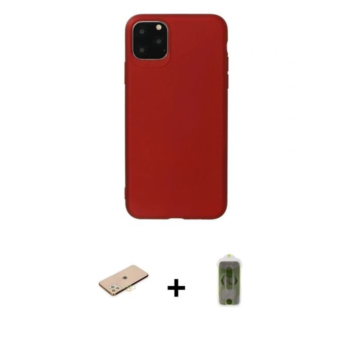 MARSİLYAN™- iPhone 11 Pro Max Kılıf Kozmos Yansıma Özel Seri - Siyah Joko Magic 5D Hayalet Cam + Sarı Renkli Kamera Lens Koruma Cam