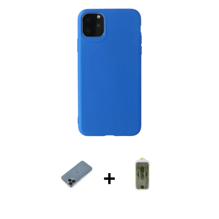 MARSİLYAN™- iPhone 11 Pro Max Kılıf Kozmos Yansıma Özel Seri - Siyah Joko Magic 5D Hayalet Cam + Metal Kamera Lens Koruma Cam - SH
