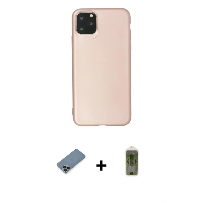 MARSİLYAN™- iPhone 11 Pro Max Kılıf Kozmos Yansıma Özel Seri - Siyah Joko Magic 5D Hayalet Cam + Metal Kamera Lens Koruma Cam - SH