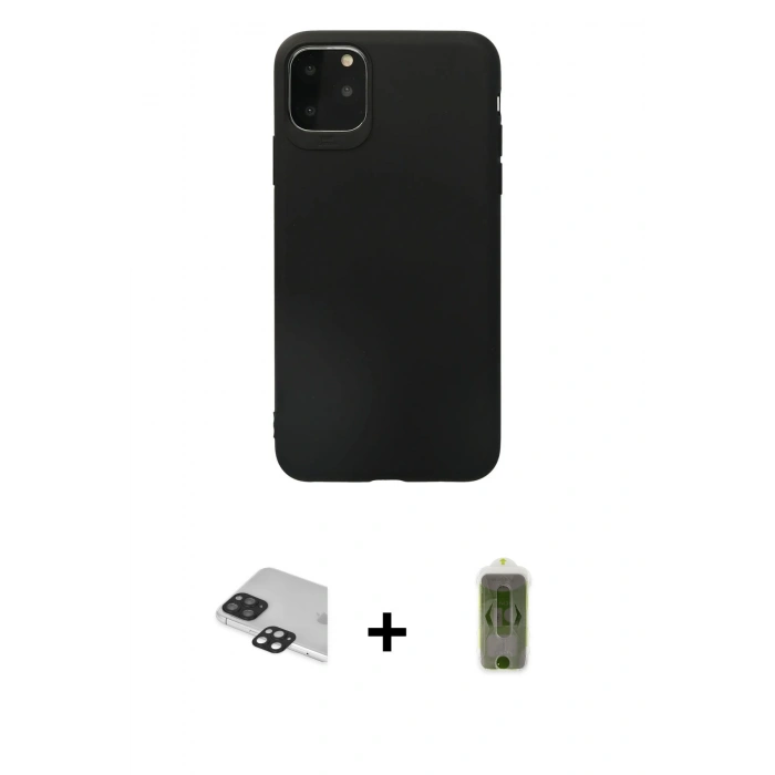 MARSİLYAN™- iPhone 11 Pro Max Kılıf Kozmos Yansıma Özel Seri - Siyah Joko Magic 5D Hayalet Cam + Pers Alüminyum Kamera Lens - SH