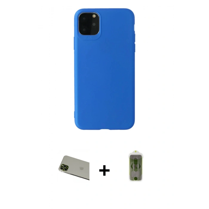MARSİLYAN™- iPhone 11 Pro Max Kılıf Kozmos Yansıma Özel Seri - Siyah Joko Magic 5D Hayalet Cam + Rainbow Kamera Lens Koruma Cam - YL