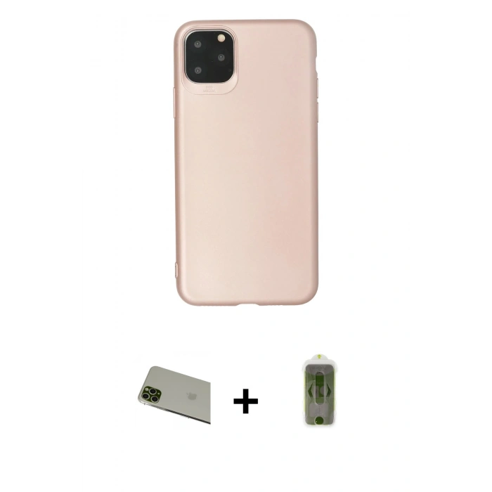 MARSİLYAN™- iPhone 11 Pro Max Kılıf Kozmos Yansıma Özel Seri - Siyah Joko Magic 5D Hayalet Cam + Rainbow Kamera Lens Koruma Cam - YL