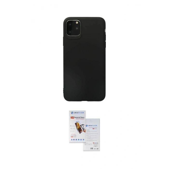MARSİLYAN™- iPhone 11 Pro Max Kılıf Kozmos Yansıma Özel Seri - Siyah Seramik Nano Ekran Koruyucu