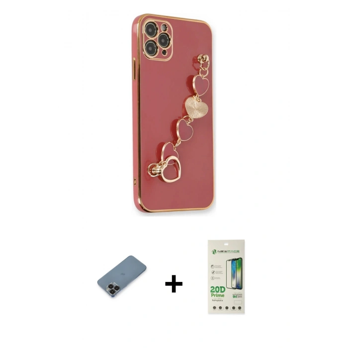 MARSİLYAN™- iPhone 11 Pro Max Kılıf Nova Işık Prime - Siyah 20D Premium Cam Ekran Koruyucu + Metal Kamera Lens Koruma Cam - SH