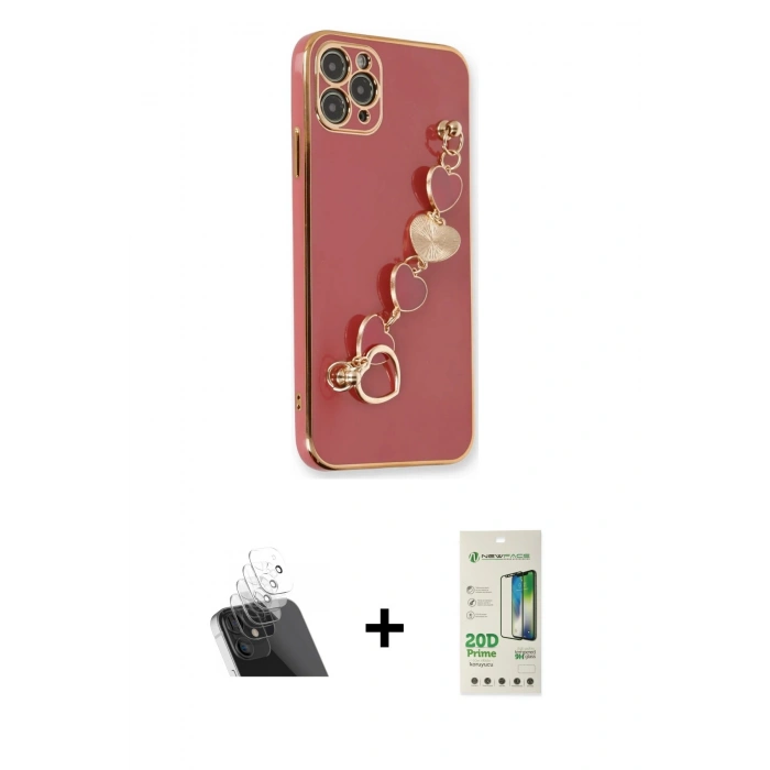 MARSİLYAN™- iPhone 11 Pro Max Kılıf Nova Işık Prime - Siyah 20D Premium Cam Ekran Koruyucu + Kamera Lens Koruma Cam - SF